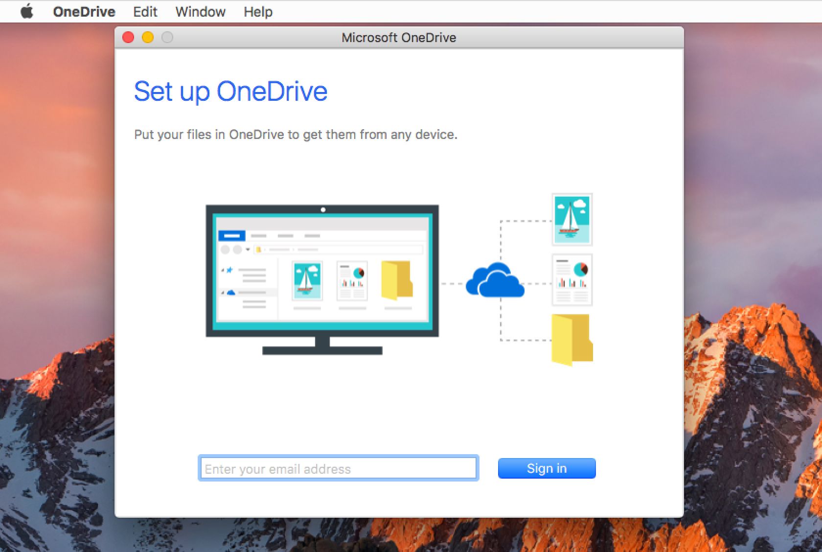 is there a desktop version of onedrive for mac?